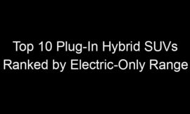 Top 10 Plug-In Hybrid SUVs Ranked by Electric-Only Range
