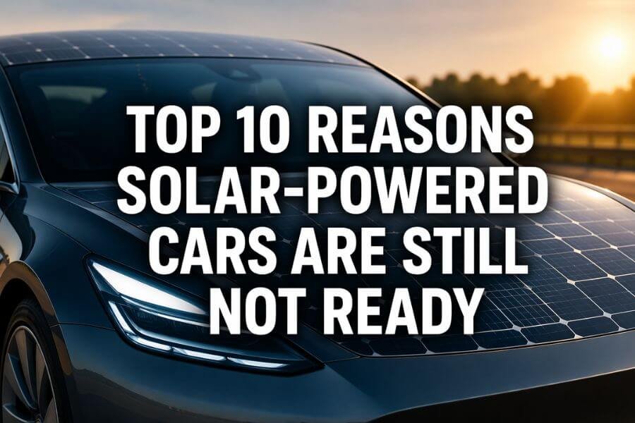 Read more about the article Top 10 Reasons Solar-Powered Cars Are Still Not Ready