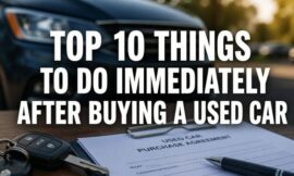 Top 10 Things to Do Immediately After Buying a Used Car